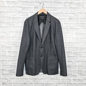 Rag & Bone NY Charcoal Woodall Slim-Fit Unstructured Wool Blend Blazer Jacket 44